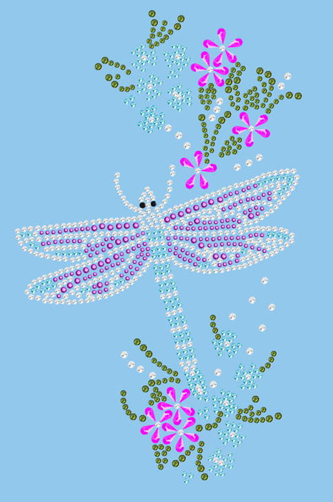 Dragonfly with Flowers - Women's Tee