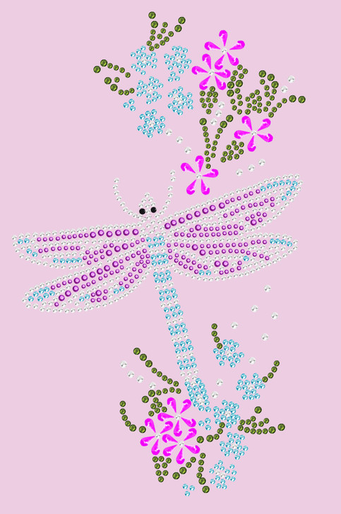 Dragonfly with Flowers - Women's Tee