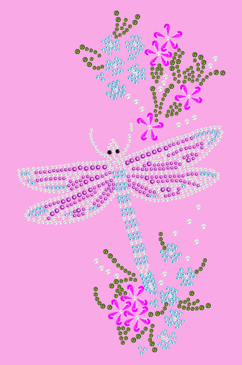 Dragonfly with Flowers - Women's Tee