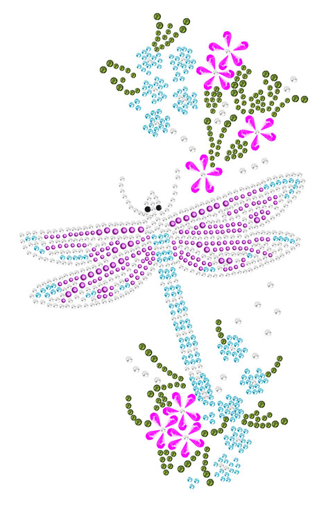 Dragonfly with Flowers - Women's Tee