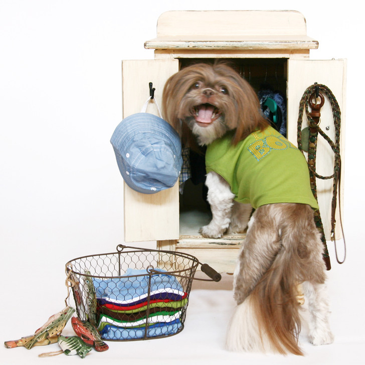 Ivory Farmhouse Dog Armoire - SOLD