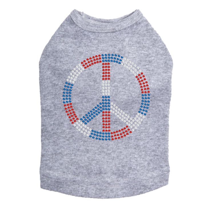 Peace Sign (Red, White, & Blue) Dog Tank