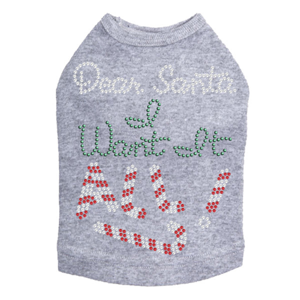 Dear Santa, I Want it All! Rhinestone Dog Tank