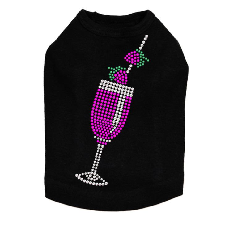 Strawberry Daiquiri - Swarovski Rhinestones - Dog Tank