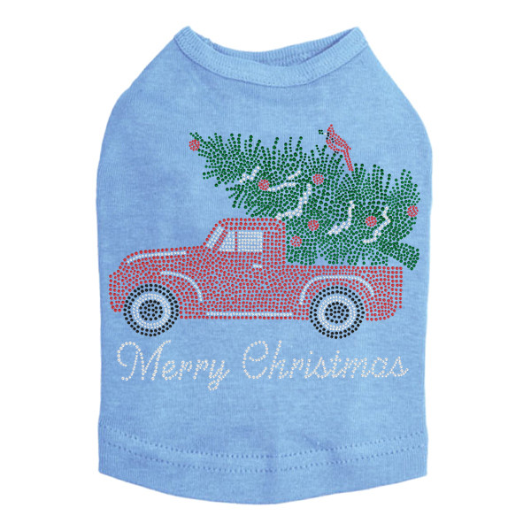 Christmas Truck Rhinestone Dog Tank