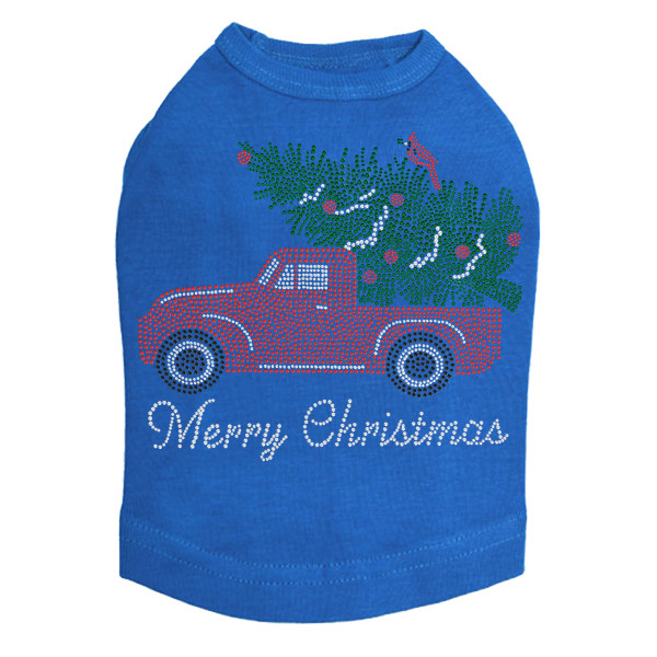 Christmas Truck Rhinestone Dog Tank
