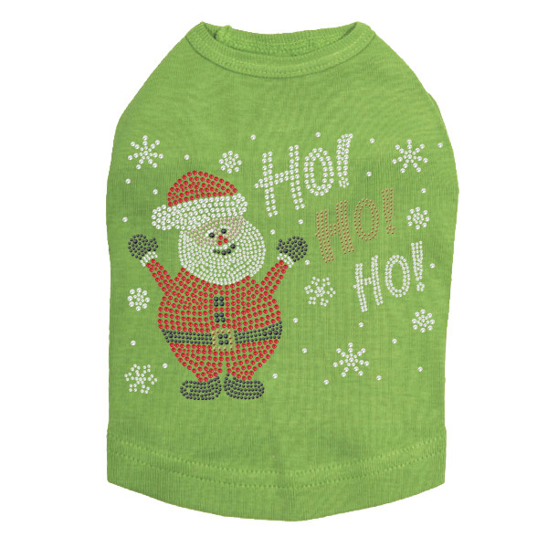 Ho Ho Santa with Snowflakes Rhinestone Dog Tank