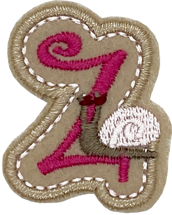 Curly Pink Z - Patch