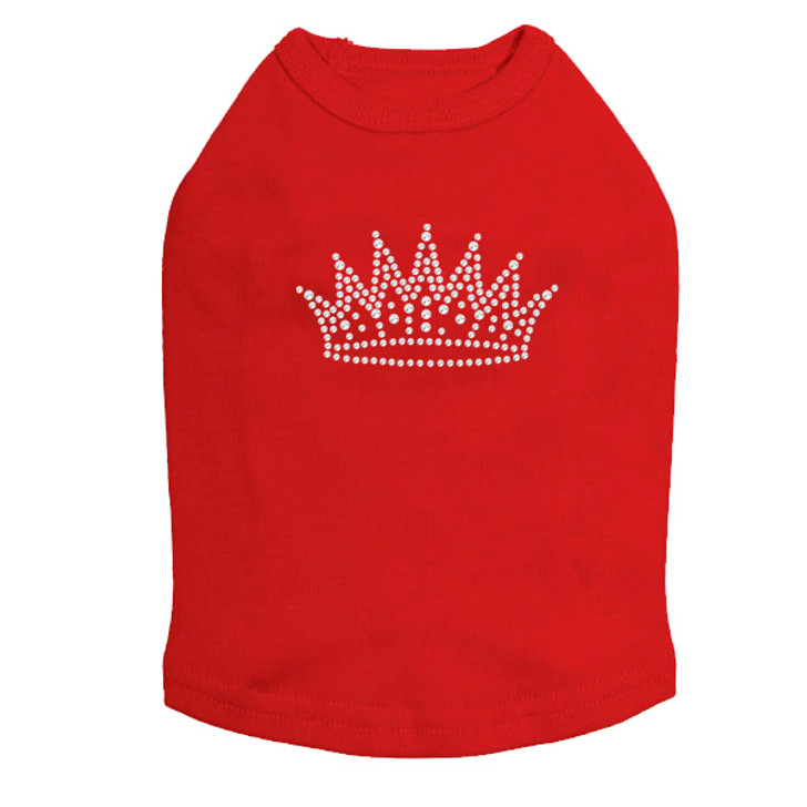 Crown # 2 - Rhinestones - Dog Tank