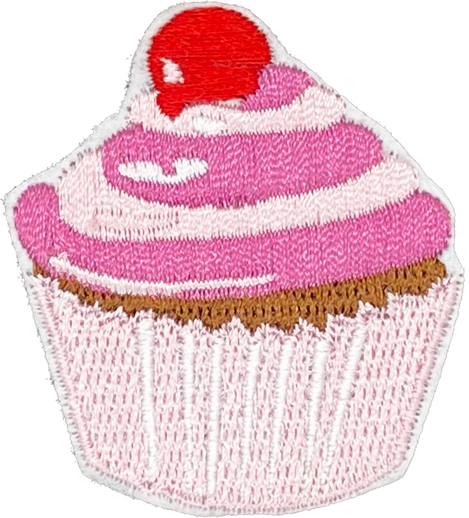 Cupcake #8 (Pink with Cherry) - Patch