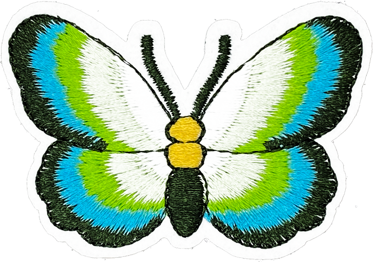 Turquoise & Green Butterfly - Patch