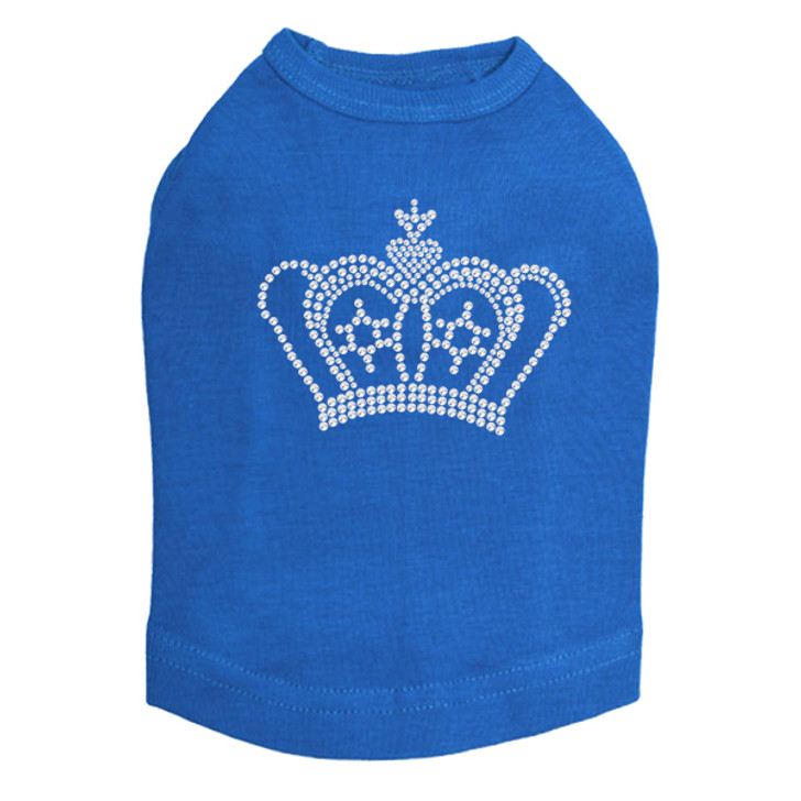 Crown #12 - Rhinestones - Dog Tank