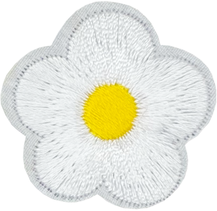 Small 5 Petal Flower (White) - Patch