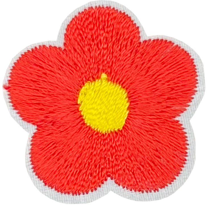 Small 5 Petal Flower (Red) - Patch