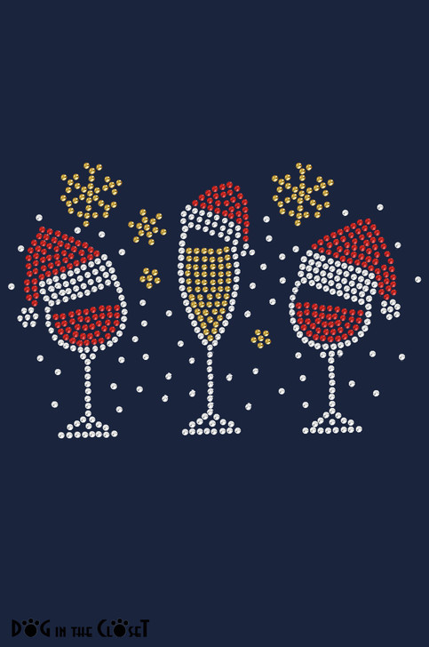 Christmas Wine Glasses - Bandana