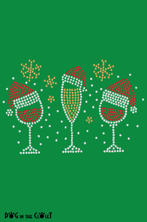 Christmas Wine Glasses - Bandana