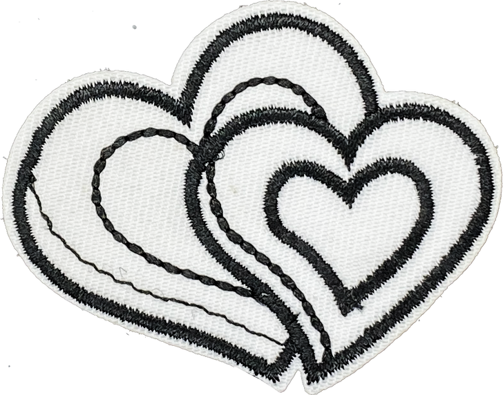 Black & White Hearts - Patch