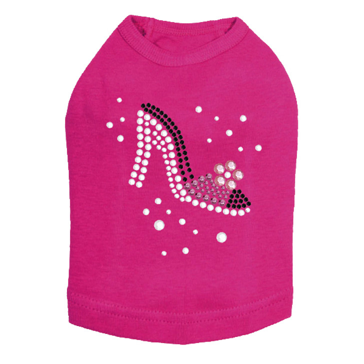 High Heel Shoe (Pink & Black) Dog Tank