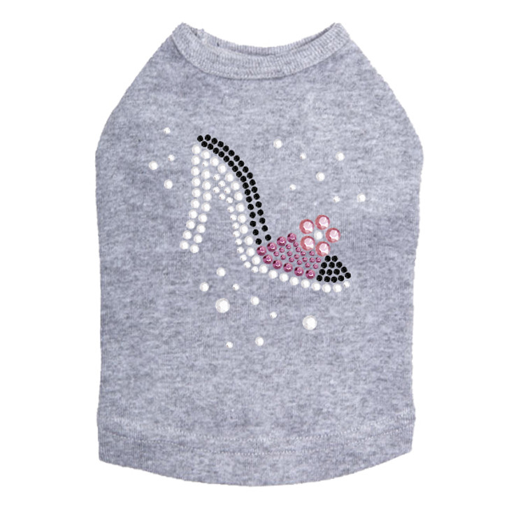 High Heel Shoe (Pink & Black) Dog Tank