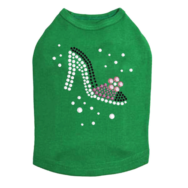 High Heel Shoe (Pink & Black) Dog Tank