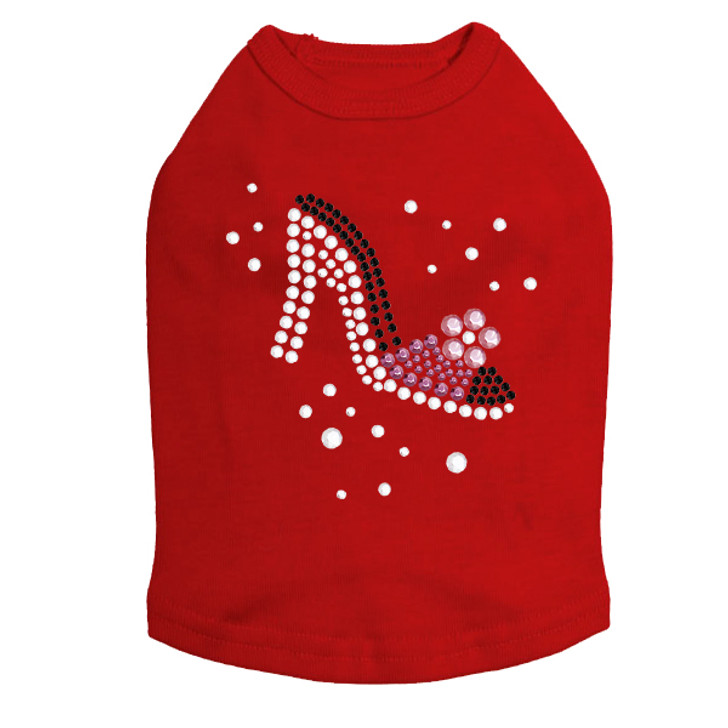 High Heel Shoe (Pink & Black) Dog Tank