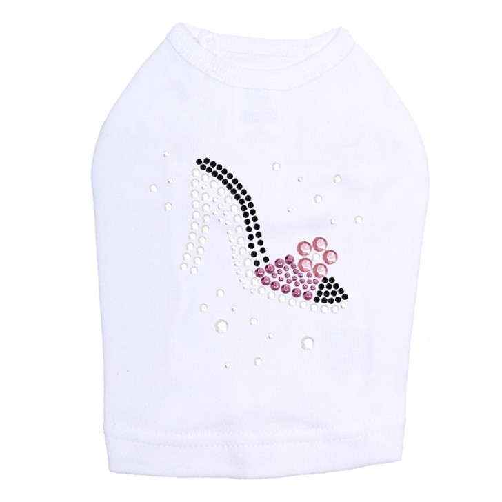 High Heel Shoe (Pink & Black) Dog Tank