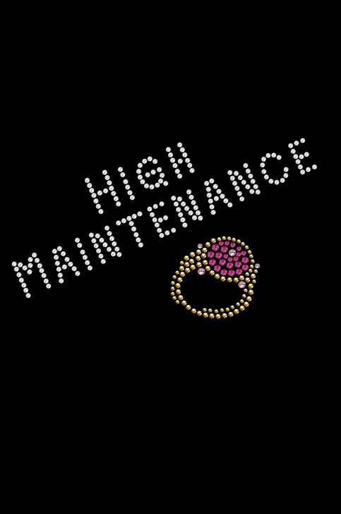 High Maintenance (Austrian crystal  Fuchsia Ring) Dog Tank