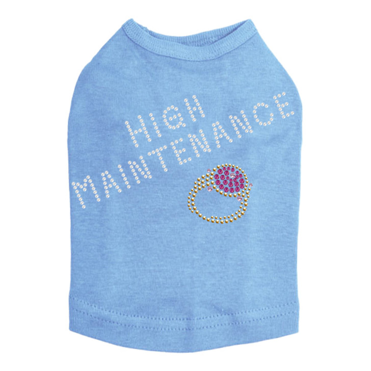 High Maintenance (Austrian crystal  Fuchsia Ring) Dog Tank