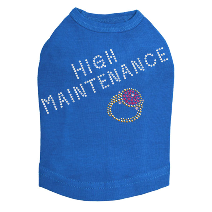 High Maintenance (Austrian crystal  Fuchsia Ring) Dog Tank