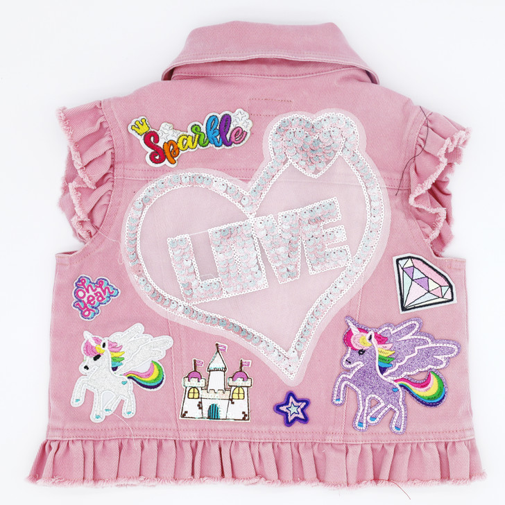 Love Unicorn Kids Denim Vest