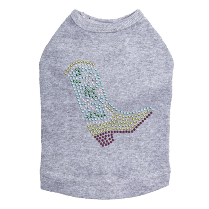 Boot (Green & Turquoise) Dog Tank