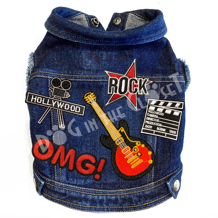 Little Rock Star Denim Dog Jacket