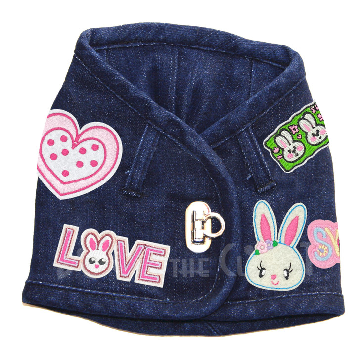 Easter Bunnies Denim Harness Vest