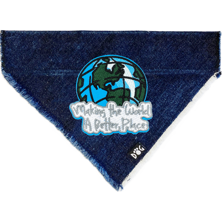 Making the World a Better Place Denim Bandana