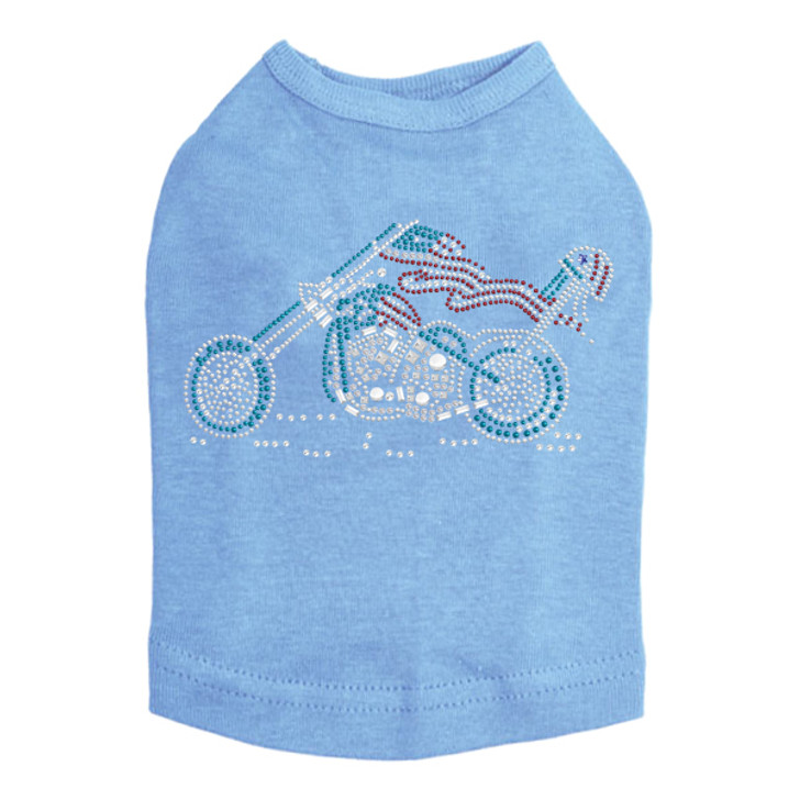 Motorcycle - Red, White, & Turquoise - Dog Tank