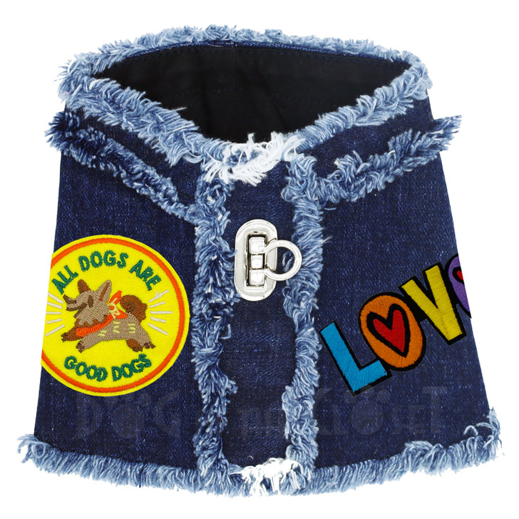 All Dogs are Good Dogs Denim Harness Vest