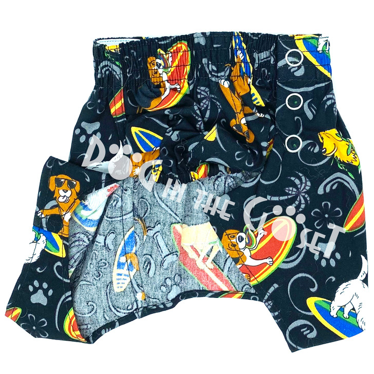 Surfer Dog Belly Boxer Shorts for Dogs