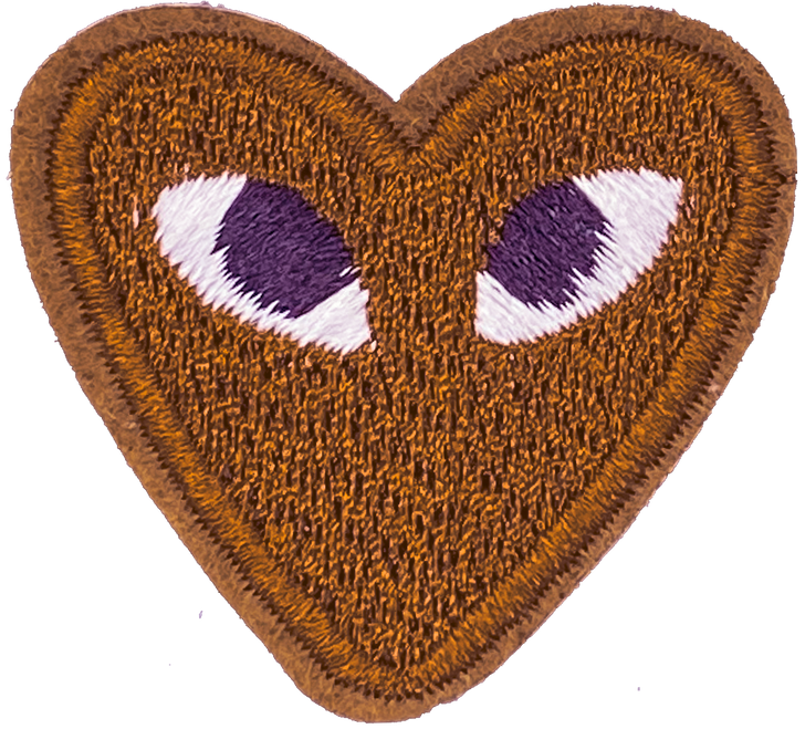 Heart with Eyes (Brown) - Patch