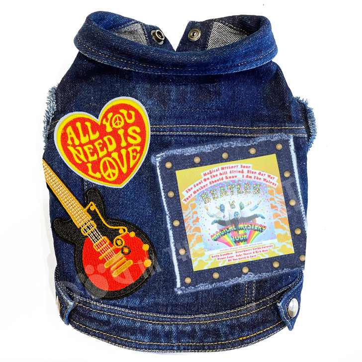Rock Star - The Beatles - "Magical Mystery Tour" Denim Dog Jacket