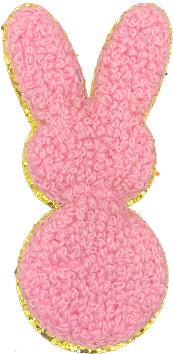 Pink Peep Chenille Bunny - Patch