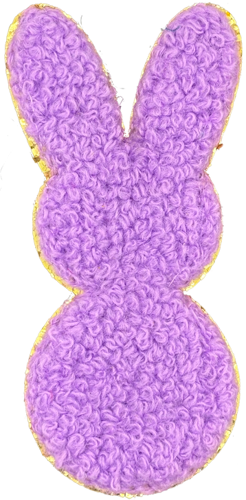 Lavender Chenille Peep Bunny - Patch