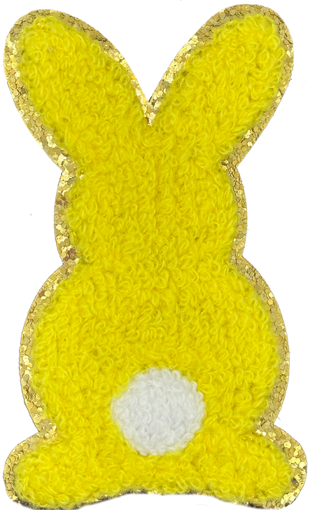 Chenille Bunny Yellow Large - Patch