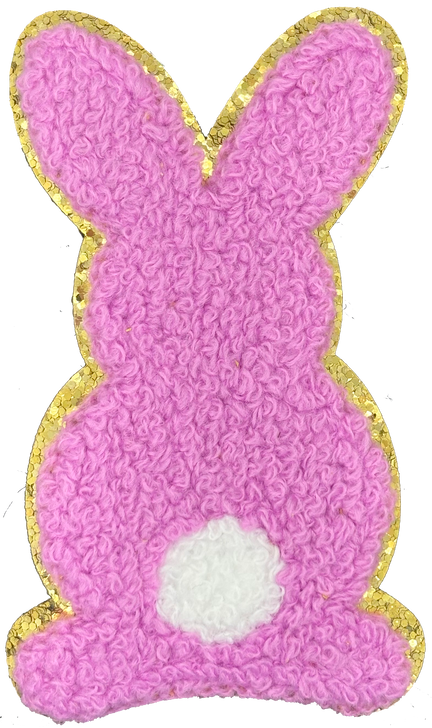 Chenille Bunny Pink Large - Patch