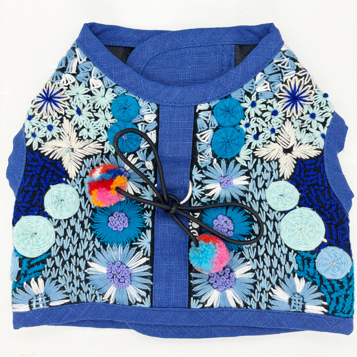 Embroidery Blue Vest - One of a Kind M - 4