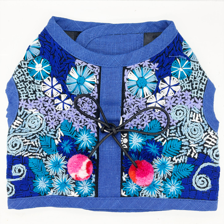 Embroidery Blue Vest - One of a Kind M - 1