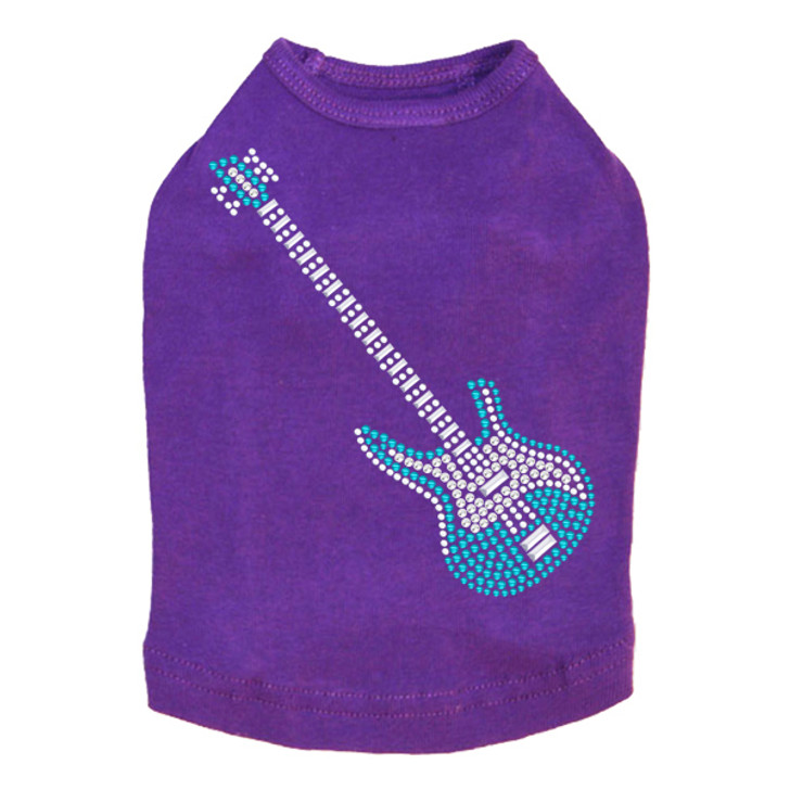 Guitar (Blue Austrian crystal) Dog Tank