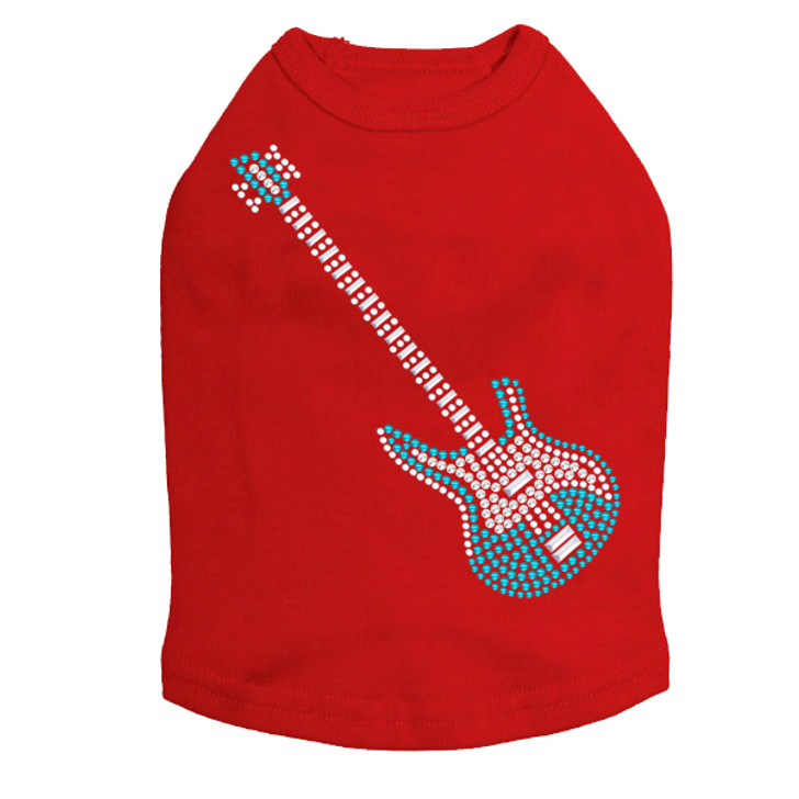 Guitar (Blue Austrian crystal) Dog Tank