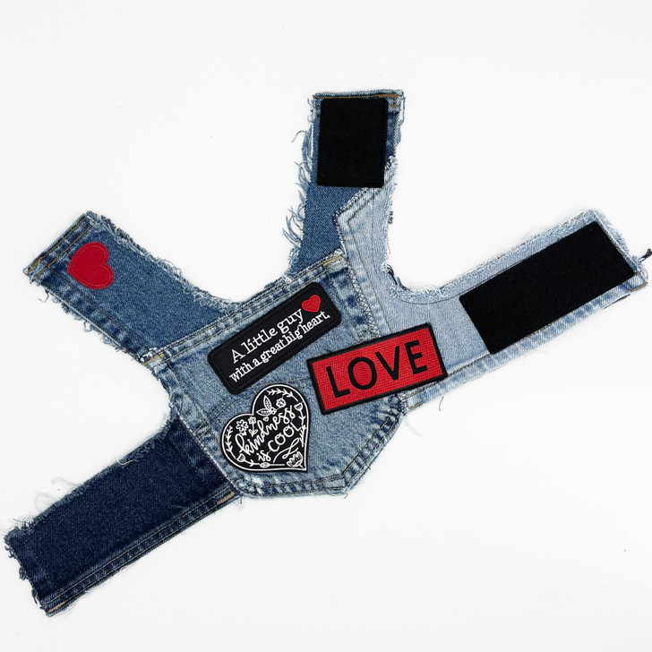 Vintage Crazy Pocket Little Guy Denim Harness Vest 