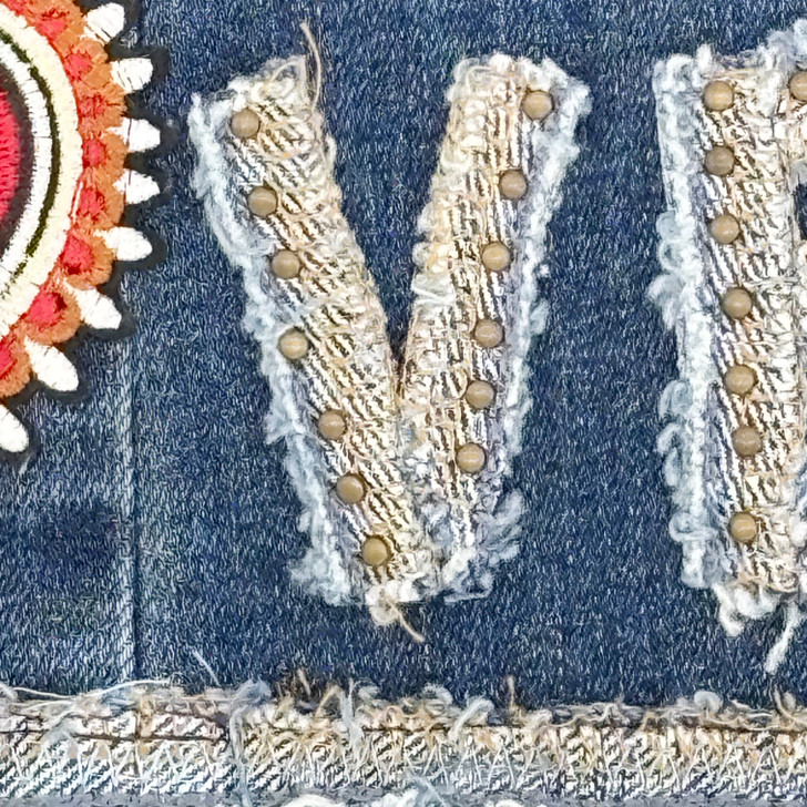 Vintage Love Tattoo Denim Harness Vest