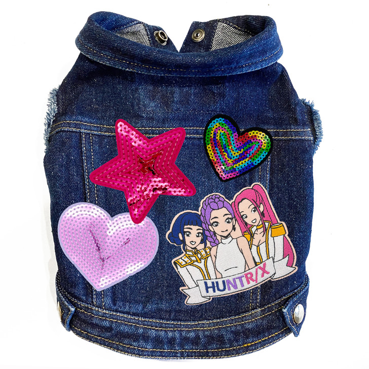 K-Pop Demon Hunter inspired Denim Dog Jacket